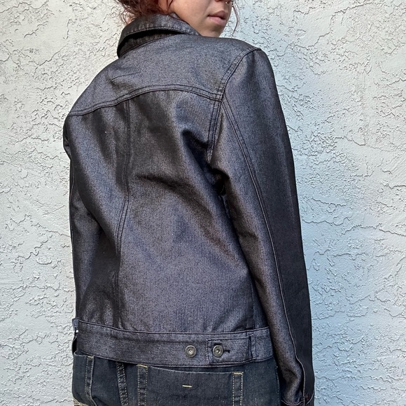 Y2k Silver Gray Gunmetal Jean Jacket - Picture 6 of 12